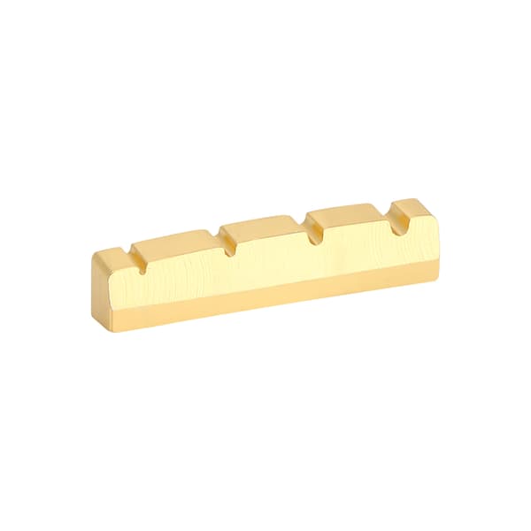 Brass Slotted Bridge Nut Gitarr Instrument Ersättning Delar för 4 Strängar Elektrisk Bas