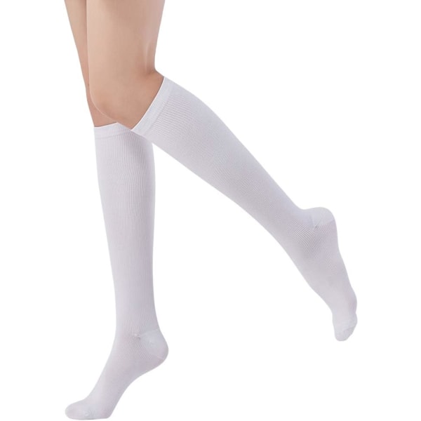 WJ kompressionsstrumpor för män och kvinnor graderade 15-20 mmHg (4 par) Assorted6 Pequeño - mediano