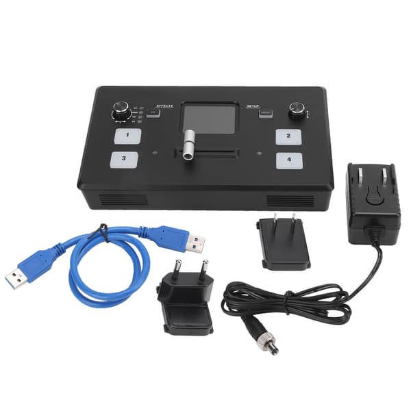 FEELWOELD Multi Camera Video Mixer 2in Display Video Switcher / 100‑240V