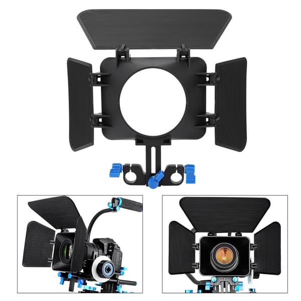 Fotostudie Kamera Video Tilbehør Modlysblænde Matte Box 85mm Sæt til DSLR