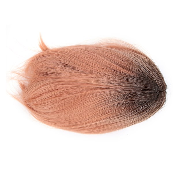 Kort Peruk Syntetiskt Hår Naturligt Rosa Cosplay Kvinnors Peruker Värmebeständig Fiber med Luftlugg
