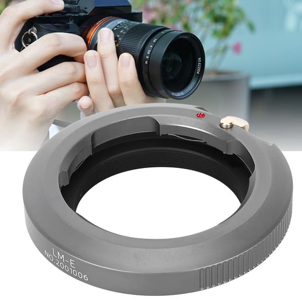 7Artisans M E Aluminium Magnesiumlegering Adapterring til Leica M Mount-objektiv til Sony E Mount-kamerahus
