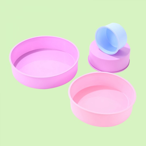 Circular Cake Pot - Form , 4, non-stick bakgrytor för ostkaka , regnbågstårta och chokladkaka