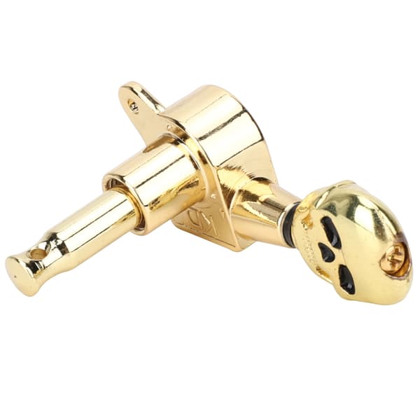 6 stk. Tuning Peg Golden Skull Shaped Elektrisk Guitar Machine Head String Tuner Key