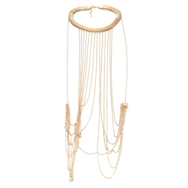 Kultaiset tupsukorut, kerroksellinen kaulakoru, muotikorut, vatsaketju, rintaliivit, boho-kuuma bikinit, rantavaljaat, vuosipäiväjuhla, lahja naisille ja tytöille