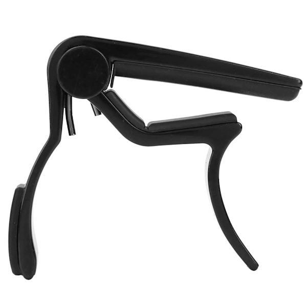 Aluminiumlegering 6-strängad akustisk elektrisk gitarr capo instrument tillbehör (svart)