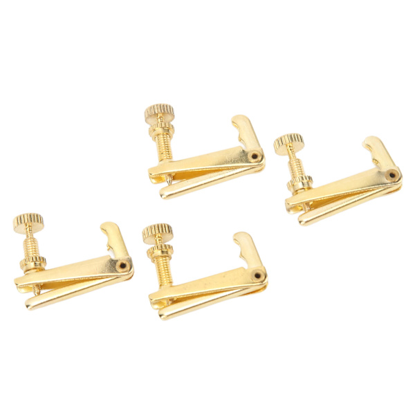 4 stk. Violin Fine Tuner Guld Metal Slidstærk Streng Finjusterer til 4/4 3/4 Violin