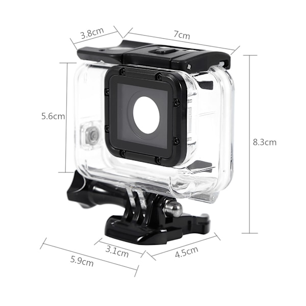 Vattentätt sportfodral för utomhusdykning, skyddande skal för Gopro Hero5-kamera