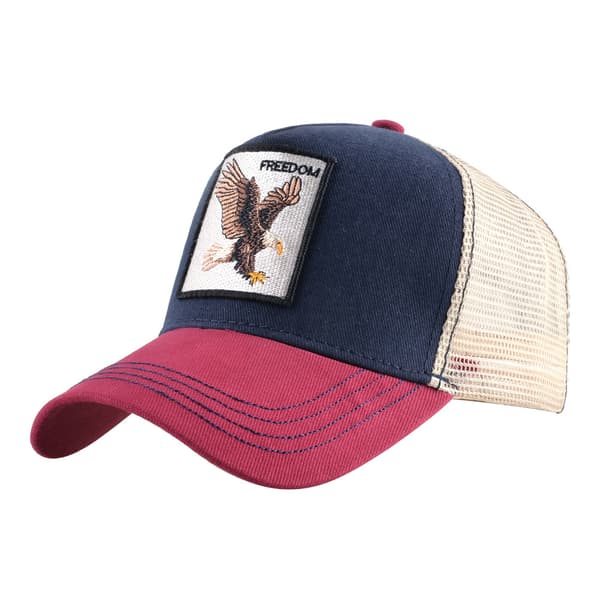 Animal bird mesh trucker hat snapback square patch unisex baseball caps