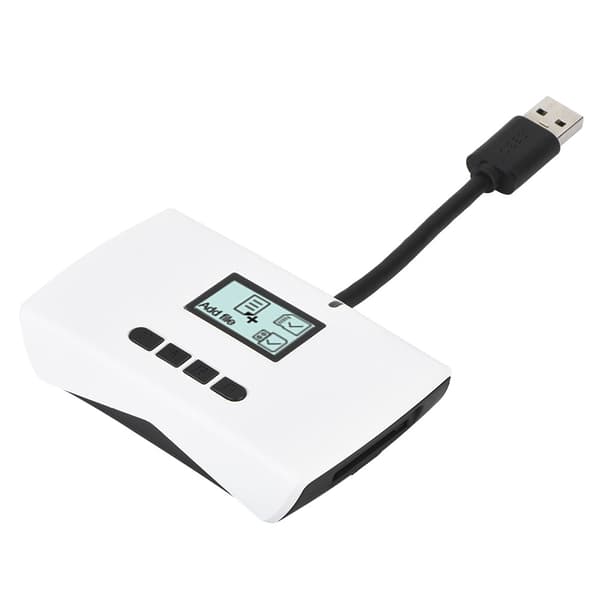 CAR-01 Smart Card Reader USB3.0 Hög hastighet Överföring Kamera Minneskort Dataåterställning (Vit)