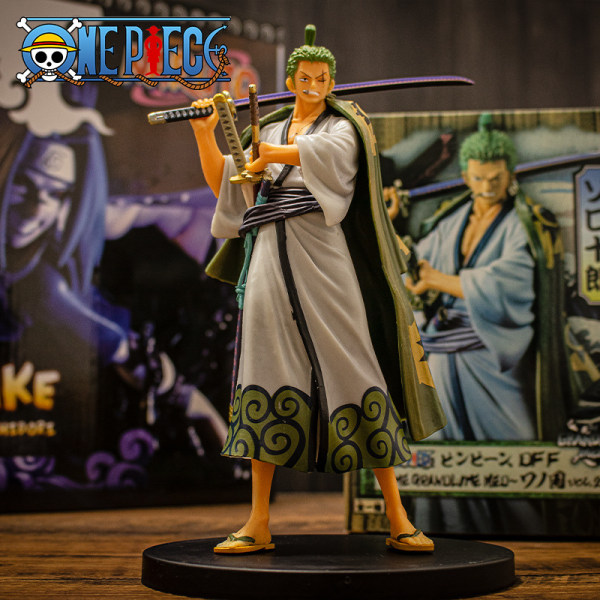 One Piece Figurer Roronoa Zoro Anime Actionfigur 17 cm, PVC-figurer Leksakssamling