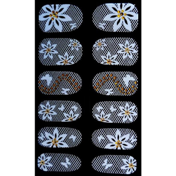 Flowers Pattern Decoration Self-adhesive Decals Ultra Thin Nail Art Stickers XF.JU082