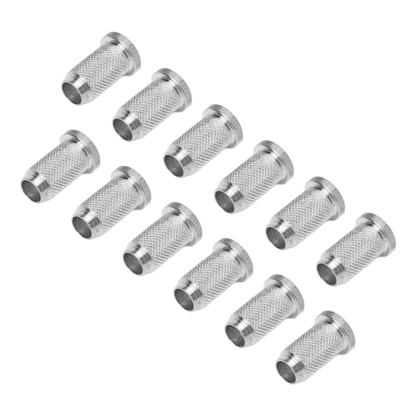 12 st gitarrsträng ferrules ersättning metall elektrisk gitarr sträng bussningar silver