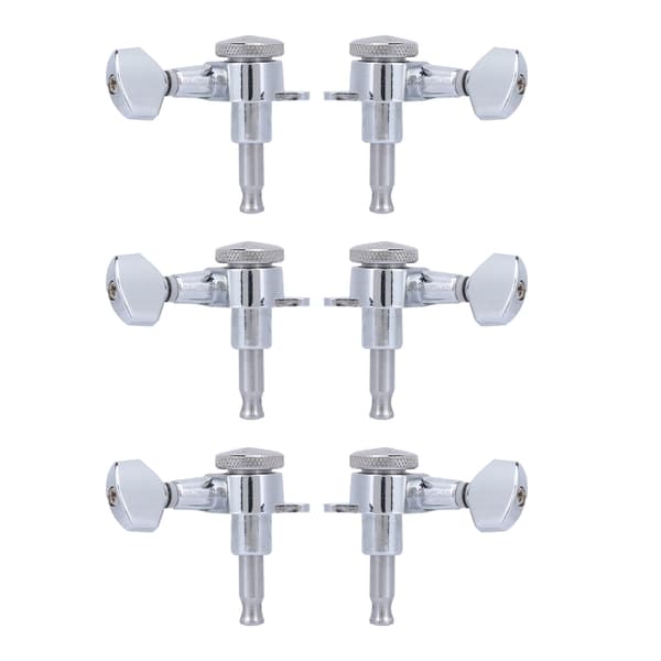 Guitar Tuning Key Pegs String Tuned Machine Head Full Sealed Locking Tuner (Sølv)