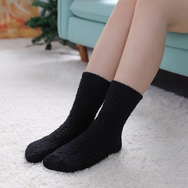 Dam Fuzzystrumpor Mysiga Fluffiga Vinter Varma Toffelstrumpor Mikrofiber Mjuka Hemma Sovastrumpor, 02