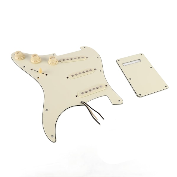 Pickguard Gitarr Scratch Plate Laddning Guard med Bakre Skyddsplatta för Musikinstrument Tillbehör Vit
