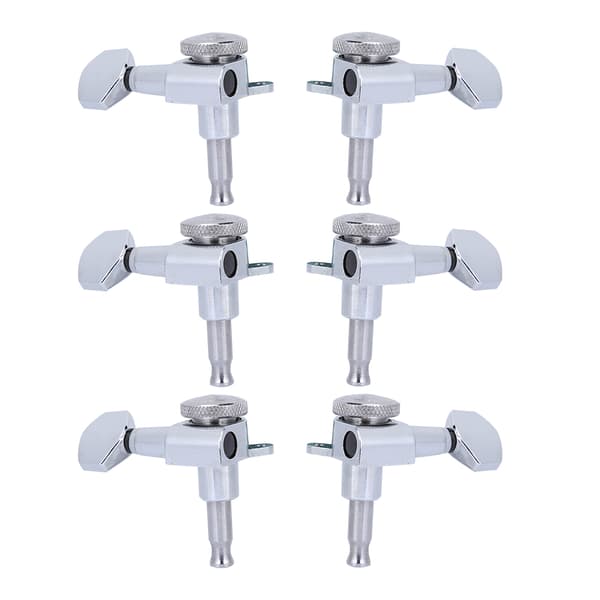 Guitar Tuning Key Pegs String Tuned Machine Head Full Sealed Locking Tuner (Sølv)