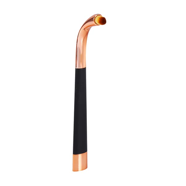 Oval Shape Face Contour Cosmetic Foundation Makeup Brushes (Rose Gold)