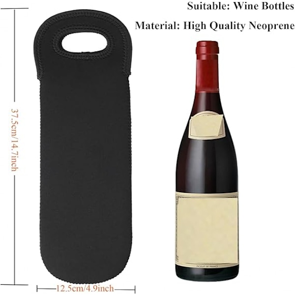 Isolerad vinväska för 750 ml flaskor, mångsidig väska för vin, öl och vatten | Perfekt för restauranger och resor red
