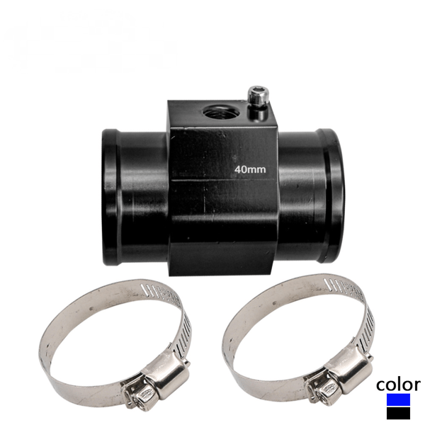 Aluminium Sort Vand Termometer Adapter Rør Radiator Sensor Adapter Klip - SW40 - Sort (2-pak)