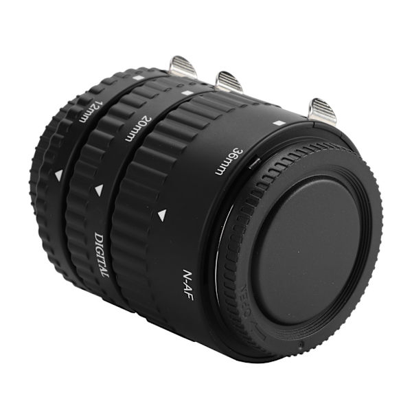 Sats för automatisk fokuseringsförlängningsrör 12 mm 20 mm 36 mm adapterring för Nikon DSLR-kameror