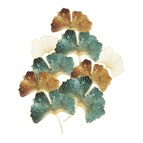 Kreativ 3d Multicolor Ginkgo Blad Vægklistermærke Fjernelse Diy Hjem Vægkunst Dekoration Vægklistermærke Skræl og Sæt Dekoration