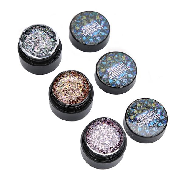 ROSALIND 3 st 5 ml nagelgelpolering glänsande UV-gel DIY nagelkonst gelpolering manikyrtillbehör