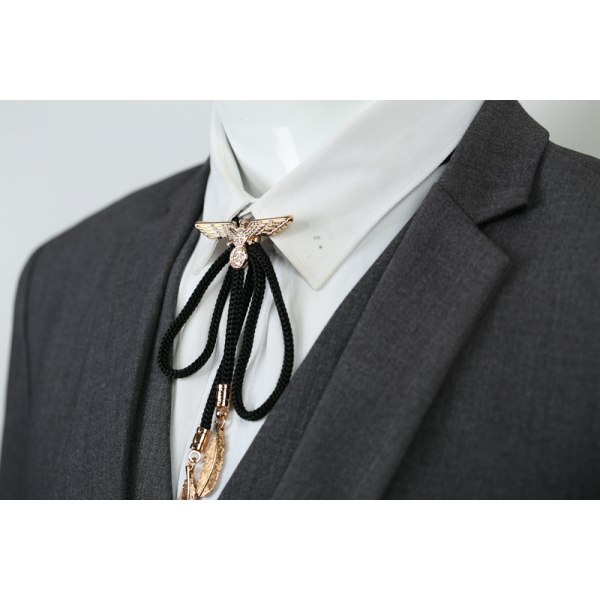 Bolo Tie Läder Slips Western Halsband Kostymtillbehör för män, kvinnor (D)