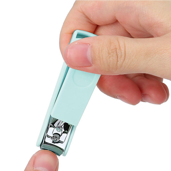 3 st rostfria nagelklippare + död hud gaffel + nagelfil manikyr pedikyr verktyg grön