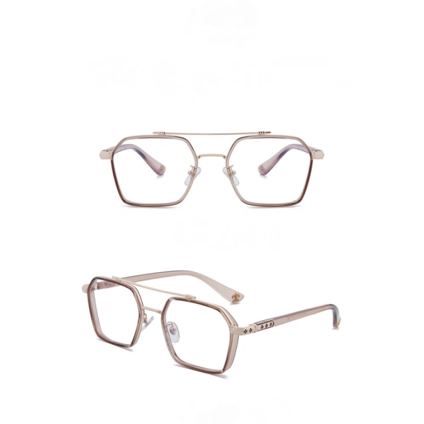 Blåljussperrande glasögon, Anti Eye Strain Huvudvärk, Retro Rund Lätt Metall Dator Glasögon för Kvinnor Män-GY8801