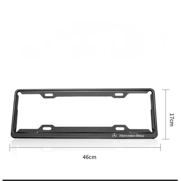 Två bilar kolfiber aluminiumlegering registreringsskylt ram Nummerskylt ram - [Porsche / registreringsskylt ram / Blue Card Special] - Sandblästrad silver