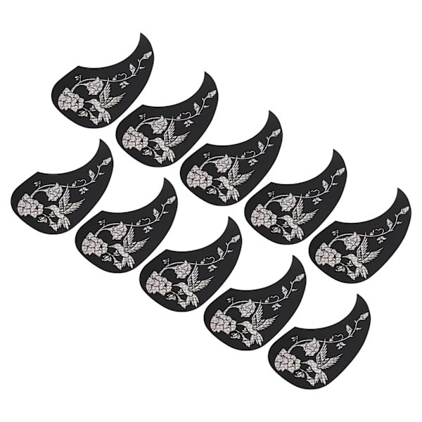 10 st gitarrskyddsplattor PVC akustisk gitarr repfria plektrumskydd stränginstrument tillbehör silver