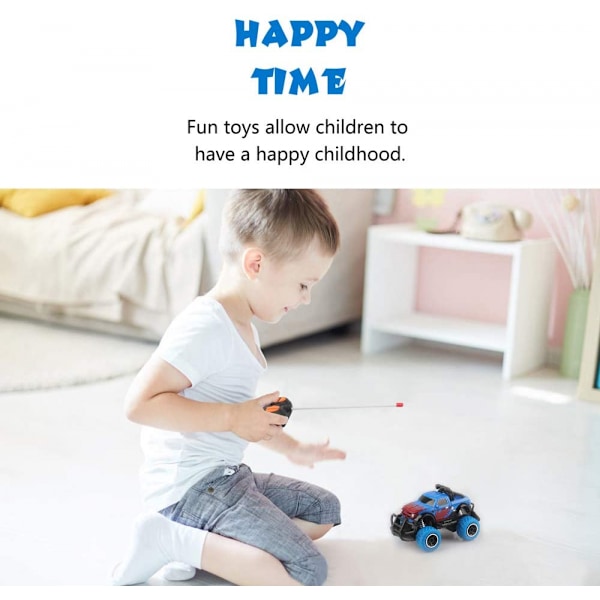 Leksaker för småbarn 4-5 år gamla pojkar RC Bil Fjärrkontroll Lastbilar för 3-4 år gamla barn, Födelsedagspresenter Förskola Leksaksbilar RWD 1/43 Skala (Blå RAM)