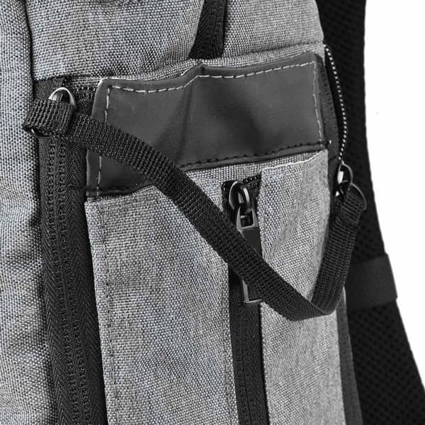 EIRMAI DQ310B Nylon Skuldertaske Kamera Computer Rygsæk med USB-interface (Mørkegrå)