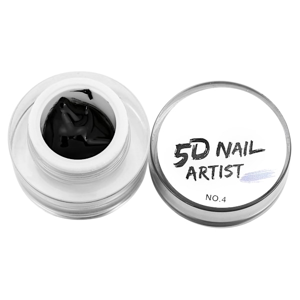 Salon Multichrome 3D Relief -maali Piirustuspigmentti Kynsilakka Geeli Musta