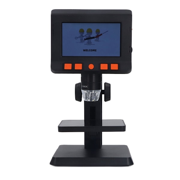 Bärbar HD-skrivbords elektronisk digitalt mikroskop 1000x 4,3 tum LCD digitalt mikroskop med 8 hög ljusstyrka LED-lampor