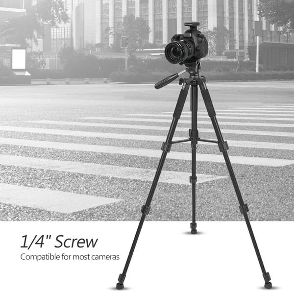 Zomei Q111 aluminiumlegering foldbart stativ med panoreringhoved til spejlreflekskamera DSLR digitalkamera (sort)