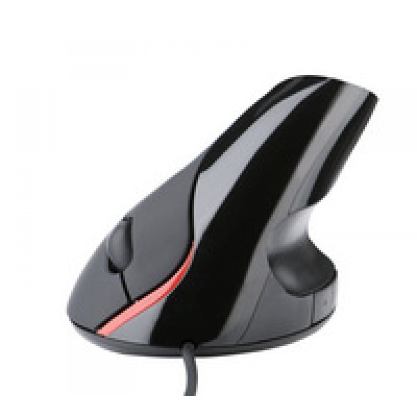 Ny USB trådbunden ergonomisk vertikal mus Upprätt handledsmus 5-knapps optisk mus (svart) ST-001