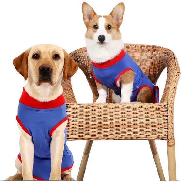 Postoperative genoptræningsdragter til hunde Hunde postoperative dragter Postoperative veste Hvalpe medicinske postoperative dragter Postoperative dragter til kæledyr (S størrelse)