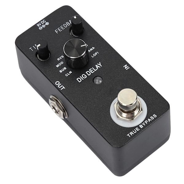 Elektrisk gitarr Delay-effektpedal med 9 Delay-effekter Musikinstrument Tillbehör