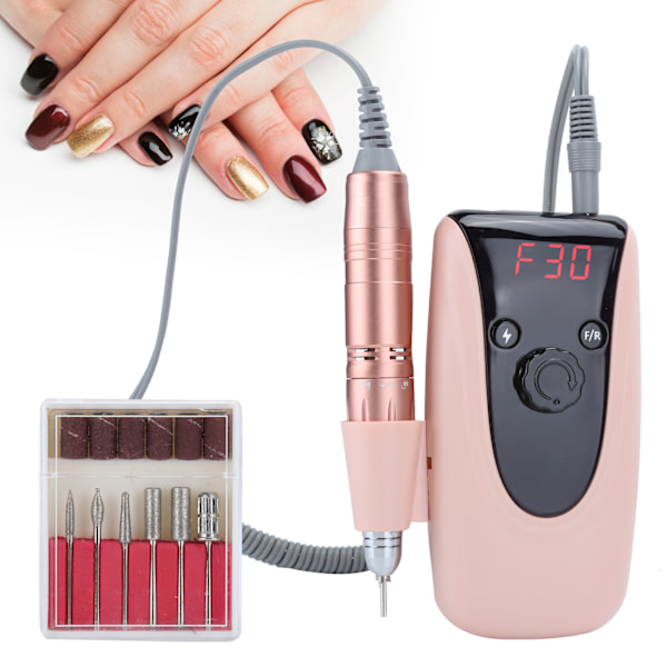 Sähköinen kynsiviila Portable Professional Nail Art Drill Manikyyri Pedikyyri Kone EU-pistoke