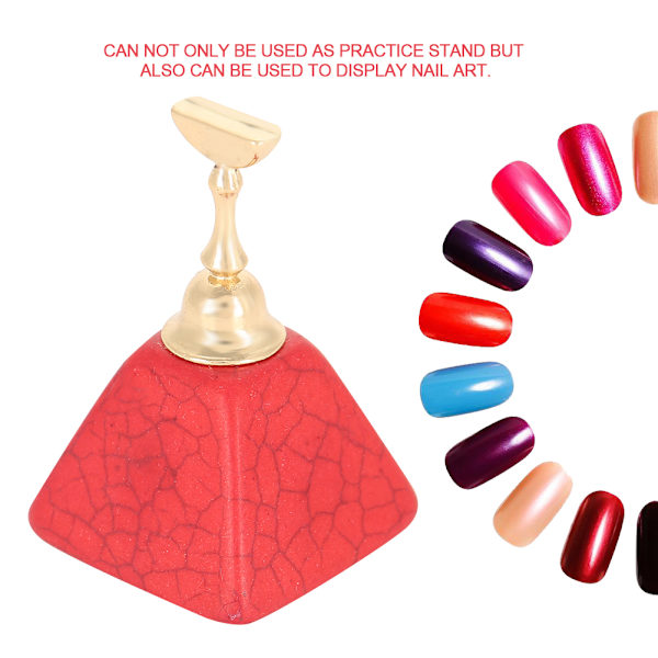 Magnetisk negletip øvelsesstand base legering holder neglekunst display manicure værktøjssæt rød