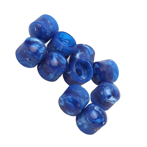 Volumen Tone Dome Knobs Plast Kontrol Elektrisk Guitar Bas Dele Tilbehør med Hex Nøgle GD84 Blå