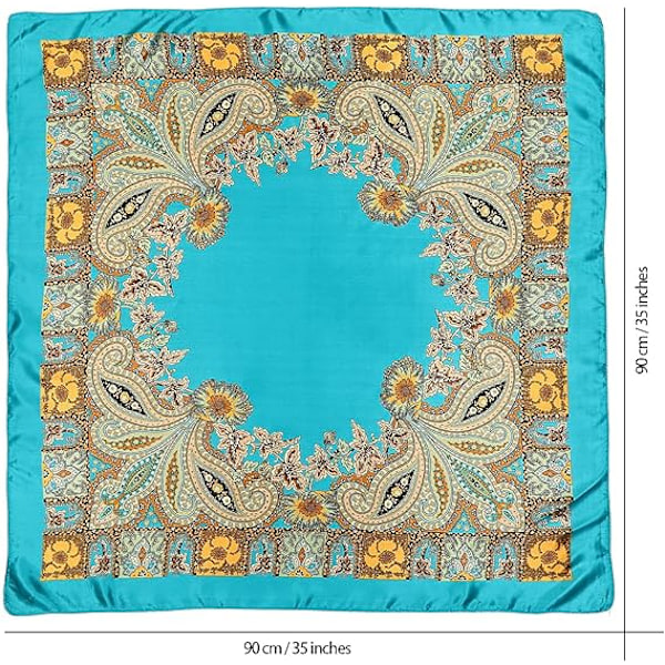 35” Satin Store Firkantede Hovedtørklæder - 4 stk. Silkelignende Hals tørklæde Hår Sovende Wraps Satin Silke Tørklæder til Kvinder, A