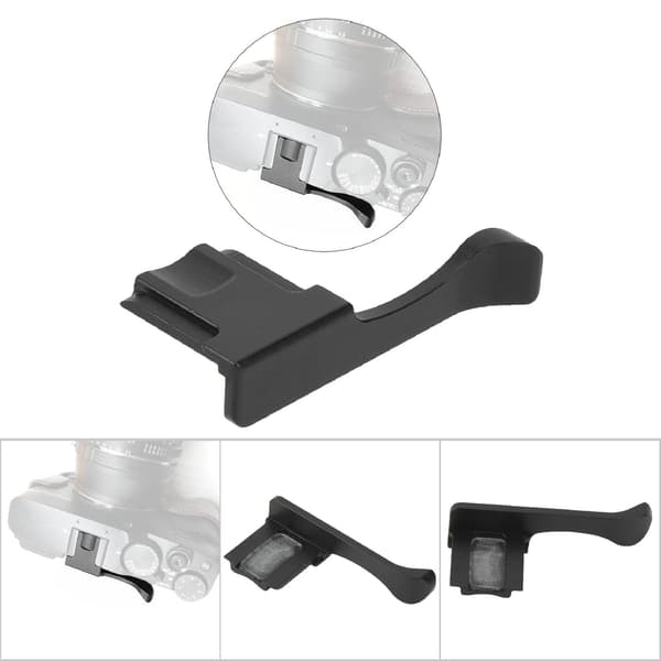 Slitesterk tommelgrep i aluminiumslegering for FUJI X E2S E2/E1 X A3/2/1/X Pro2/1 X M1 kamera (svart)