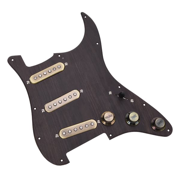 Förladdad SSS Humbucker Pickguard Pickups Set med Back Plate för Elgitarrdelar