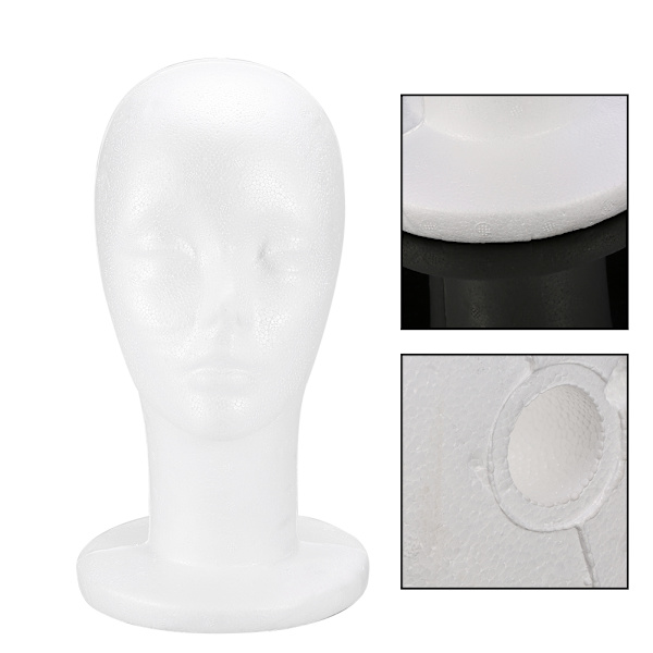 1 stk. Kvinnelig skum mannequin hode parykk styling hatt hodeplagg visning modell