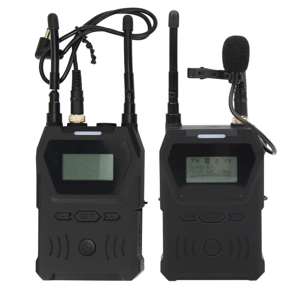 YELANGU UHF Dual Channel Trådløs Lavalier Én til Én Mikrofon til Interviewoptagelse