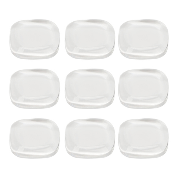 50 st nagelfärgskort transparent säkert glas fyrkantig tå nagellack färgdisplaykort