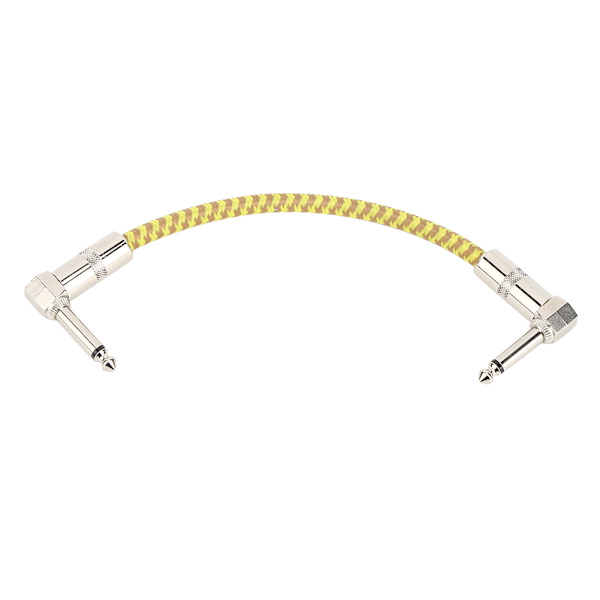 6,35 mm elektrisk gitarr effekt kabel gitarr effektor instrument linje brusreducering gul + brun